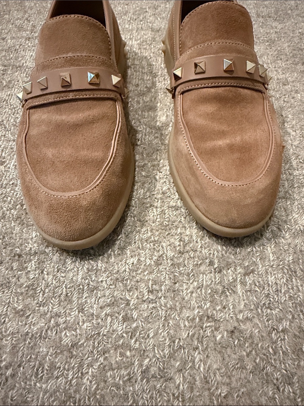 Valentino Leisure Flows Rockstud Suede & Leather Loafer SZ: - Picture 10 of 11